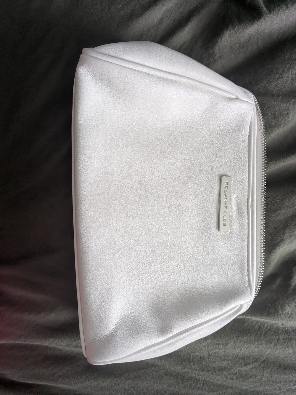 Rodan + Fields White Zip Cosmetic Case
